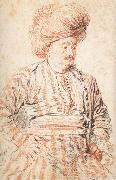 Jean-Antoine Watteau Seated Persian china oil painting reproduction